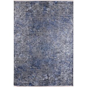 Modern Mavi Dijital Baskı Hipoalerjenik Kaymaz Taban Halı Yolluk 200x300 cm