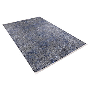 Modern Mavi Dijital Baskı Hipoalerjenik Kaymaz Taban Halı Yolluk 200x300 cm