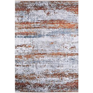Modern Gri Kiremit Desen Dijital Baskı Yıkanabilir Hipoalerjenik  Kaymaz Taban Halı Yolluk 80x400 cm