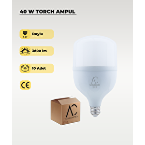 40W Torch Led Ampul 6500K Beyaz Işık 10 Adet
