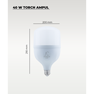 40W Torch Led Ampul 6500K Beyaz Işık 10 Adet
