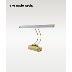 6w Gold Flüt Aplik 6500k Beyaz Işık