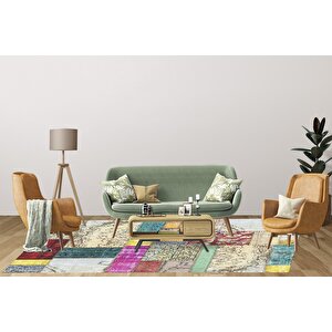 Klasik Renkli Salon&oturma Odası Yolluk&yatak Odası Dijital Baskılı Makinede Yıkanabilir Kaymaz Taban Saçaklı Halı Hk003