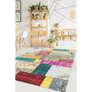 Klasik Renkli Salon&oturma Odası Yolluk&yatak Odası Dijital Baskılı Makinede Yıkanabilir Kaymaz Taban Saçaklı Halı Hk003 100x400 cm