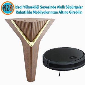 Mobilya Oturma Grubu Kanepe Çekyat Sehpa Tv Ünite Koltuk Ayağı Baza Ayakları Ceviz Altın 16 Cm