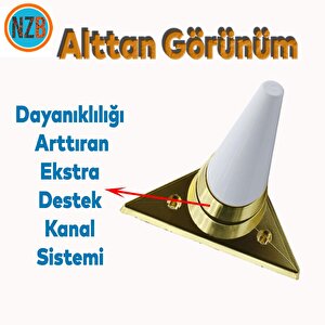 Mobilya Grubu Kanepe Sehpa Tv Ünitesi Koltuk Ayağı 14 Cm Beyaz Altın Baza Ayak