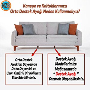 Mobilya Takımı Kanepe Çekyat Sehpa Tv Ünitesi Koltuk Ayağı Baza Ayakları Ceviz Krom 15 Cm
