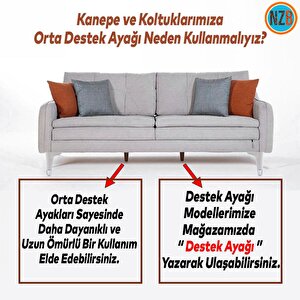 Mobilya Takımı Kanepe Çekyat Sehpa Tv Ünitesi Koltuk Ayağı Baza Ayakları Beyaz Krom 15 Cm