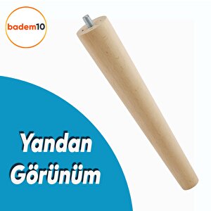 Ahşap Ayak Sehpa Masa Baza Çekyat Puf Tabure Ünite Koltuk Ayağı Mobilya Ayakları Silindir Destek M8 Civatalı 25 Cm