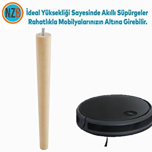 Ahşap Ayak Sehpa Masa Baza Çekyat Puf Tabure Ünite Koltuk Ayağı Mobilya Ayakları Silindir Destek M8 Civatalı 35 Cm