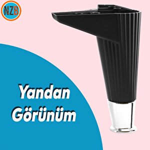 Mobilya Takımı Çekyat Kanepe Sehpa Tv Ünitesi Koltuk Ayağı Baza Ayak Siyah Krom 15 Cm