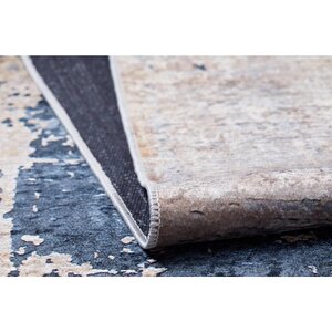 Modern Mavi Dijital Baskı Hipoalerjenik Kaymaz Taban Halı Yolluk Ha174 120x200 cm