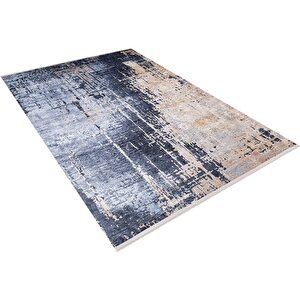 Modern Mavi Dijital Baskı Hipoalerjenik Kaymaz Taban Halı Yolluk Ha174 120x200 cm