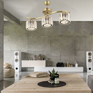 Tufty 3lü Eskitme Kristalli Modern Yatak Odası Salon Kristal Avize