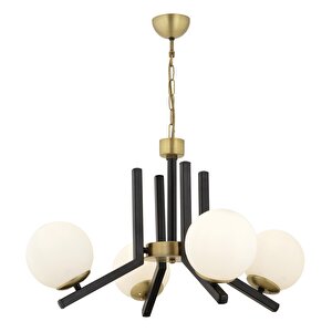 Morgan 4 Lü Eskitme Siyah Modern Yatak Odası Mutfak Oturma Odası Salon Avize