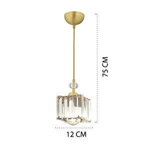 Brandy Eskitme Tekli Kristalli Taşlı Modern Tasarım Kristal Salon Avize
