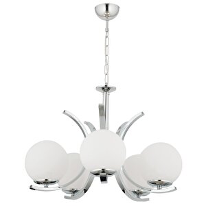 Plüton 5'li Krom Modern Mutfak Salon Avize