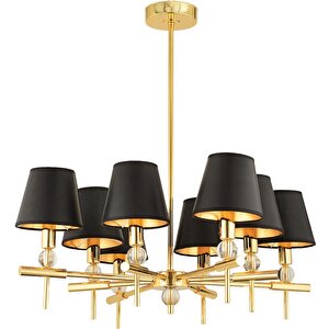 Golden 8li Şapkalı Modern Genç Odası Yemek Masası Üstü Salon Avize