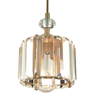 Bonita Eskitme 3 Lü Sıralı Kristalli Taşlı Modern Tasarım Kristal Salon Sarkıt Avize