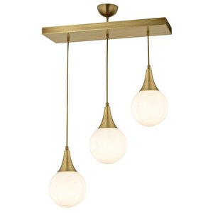 Damla 3 Lü Sıralı Eskitme Modern Sarkıt Mutfak Oturma Odası Salon Sarkıt Avize