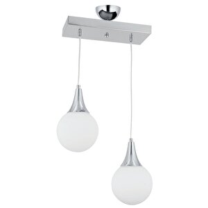 Damla 2li Sıralı -led Ampul  Dahil Modern Koridor Mutfak Salon Sarkıt Avize