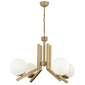 Morgan 4 Lü Komple Eskitme Boyalı Beyaz Camlı Modern Genç Odası Yatak Odası Salon Avize