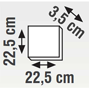 5 Adet K2 18w 4000k Ilık Beyaz Işık Sıva Üstü Kare 22.5x22.5 Led Panel Kdl432-b