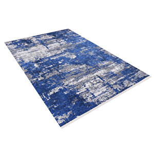 Modern Mavi Dijital Baskı Hipoalerjenik Kaymaz Taban Halı Yolluk Ha167 200x300 cm