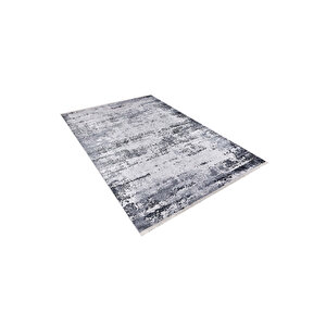 Modern Gri Dijital Baskı Hipoalerjenik Kaymaz Taban Halı Yolluk Ha124 100x500 cm