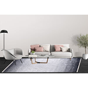 Modern Gri Dijital Baskı Hipoalerjenik Kaymaz Taban Halı Yolluk Ha164 120x200 cm