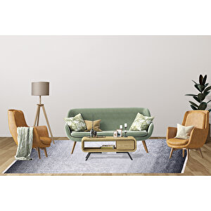 Modern Gri Dijital Baskı Hipoalerjenik Kaymaz Taban Halı Yolluk Ha164 120x200 cm