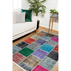 Klasik Renkli Salon&oturma Odası Yolluk&yatak Odası Dijital Baskılı Makinede Yıkanabilir Kaymaz Taban Saçaklı Halı Hk040 120x180 cm