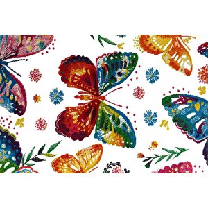 Çocuk Halısı Ve Bebek Halısı Yıkanabilir Kaymaz Taban Figürlü Beyaz Dijital Baskı Halı hc062 180x280 cm
