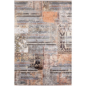 Modern Kahverengi Dijital Baskı Hipoalerjenik Kaymaz Taban Halı Yolluk Ha133 160x230 cm