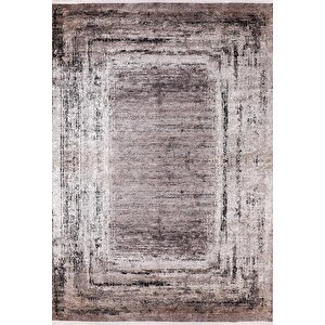 Modern Kahverengi Dijital Baskı Hipoalerjenik Kaymaz Taban Halı Yolluk Ha141 100x200 cm