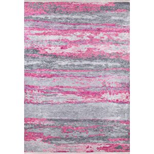 Modern Pembe Dijital Baskı Hipoalerjenik Kaymaz Taban Halı Yolluk Ha152 200x300 cm