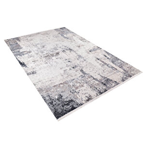 Modern Gri Bej Desen Dijital Baskı Hipoalerjenik Kaymaz Taban Halı Yolluk Ha163