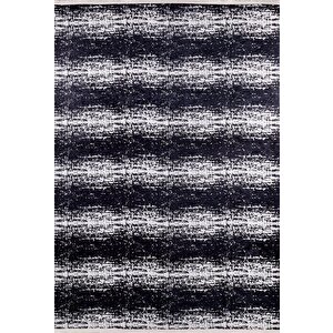Modern Siyah Dijital Baskı Hipoalerjenik Kaymaz Taban Halı Yolluk Ha186 100x200 cm