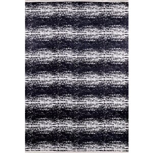 Modern Siyah Dijital Baskı Hipoalerjenik Kaymaz Taban Halı Yolluk Ha186 120x180 cm