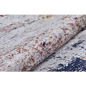 Modern Gri Dijital Baskı Yıkanabilir Hipoalerjenik Kaymaz Taban Halı Yolluk Ha064 80x200 cm