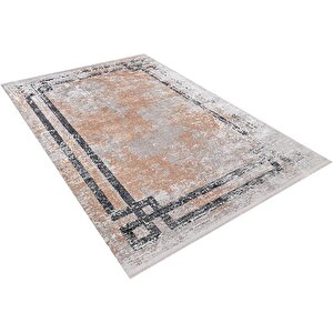 Modern Turuncu Dijital Baskı Yıkanabilir Hipoalerjenik Kaymaz Taban Halı Yolluk Ha054 80x400 cm