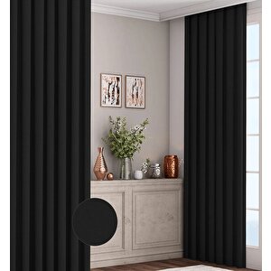 Siyah Blackout Karartma Fon Perde - Ses + Isı Yalıtımı 100x240 cm