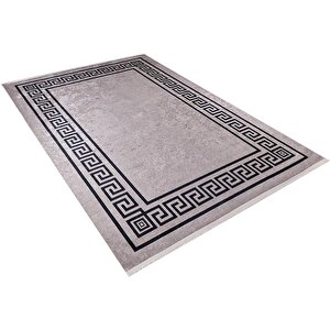 Modern Kahverengi Dijital Baskı Yıkanabilir Hipoalerjenik Kaymaz Taban Halı Yolluk 100x150 cm