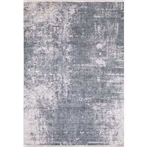Modern Gri Dijital Baskı Yıkanabilir Hipoalerjenik Kaymaz Taban Halı Yolluk Ha050 240x280 cm