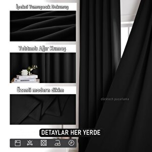 Siyah Blackout Karartma Fon Perde - Ses + Isı Yalıtımı