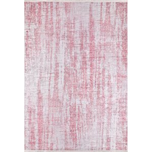 Modern Pembe Dijital Baskı Hipoalerjenik Kaymaz Taban Halı Yolluk Ha131 80x500 cm