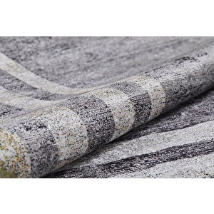 Modern Altın Desen Dijital Baskı Hipoalerjenik Kaymaz Taban Halı Yolluk 100x300 cm