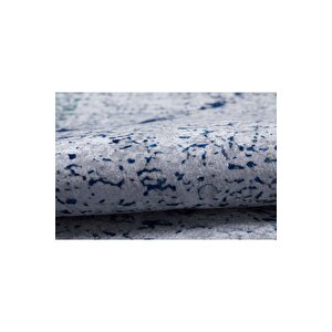 Modern Lacivert Dijital Baskı Hipoalerjenik Kaymaz Taban Halı Yolluk Ha172 100x200 cm
