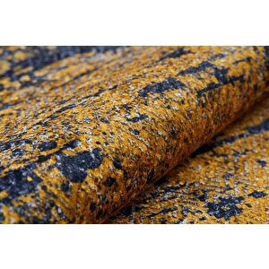 Modern Altın Desen Dijital Baskı Yıkanabilir Hipoalerjenik Kaymaz Taban Halı Yolluk 80x400 cm
