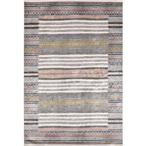 Modern Kahverengi Dijital Baskı Hipoalerjenik Kaymaz Taban Halı Yolluk Ha116 80x300 cm